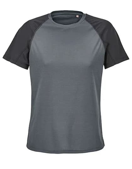 Women´s Raglan Sleeve T-Shirt Vortex - Black/Charcoal Grey (Solid)