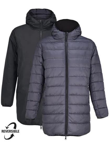 Unisex Reversible Parka Reverse - Black/Dark Grey (Solid)