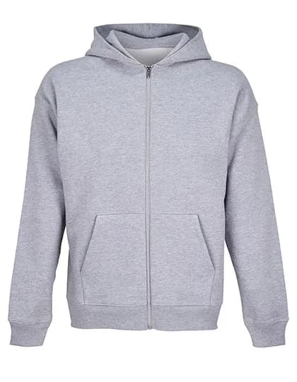 Unisex Full-Zip Hoodie Jelo - Grey Melange