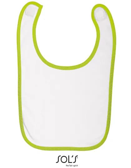 Baby Bib Babib - White/Apple Green