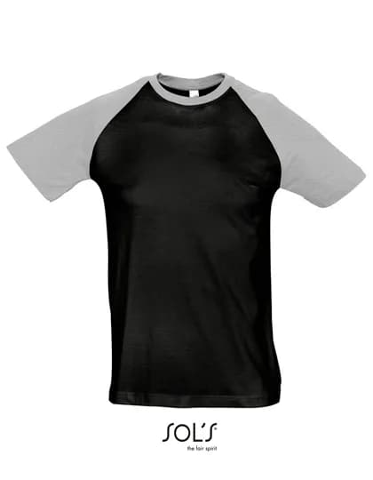 Raglan T-Shirt Funky 150 - Black/Grey Melange