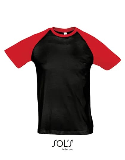 Raglan T-Shirt Funky 150 - Black/Red