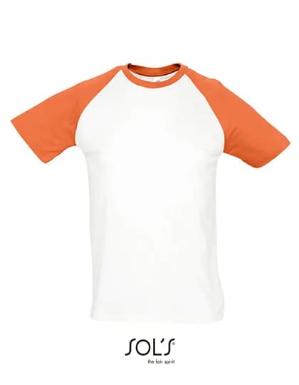 Raglan T-Shirt Funky 150 - White/Orange