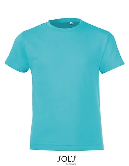 Kids´ Round Collar T-Shirt Regent Fit - Atoll Blue
