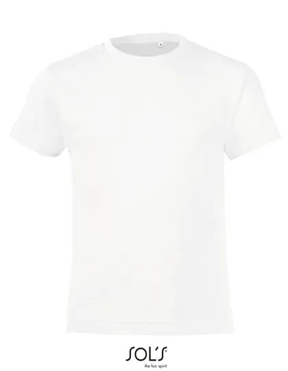 Kids´ Round Collar T-Shirt Regent Fit - White