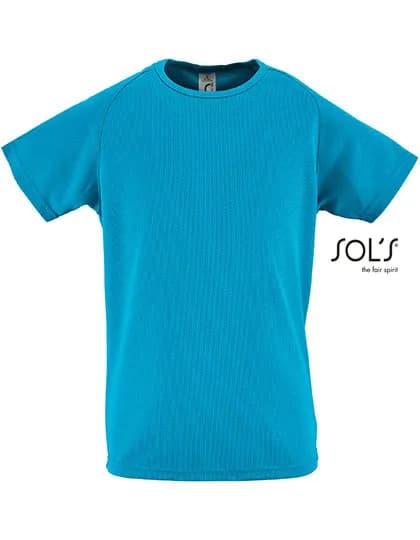 Kids´ Raglan Sleeved T-Shirt Sporty - Aqua