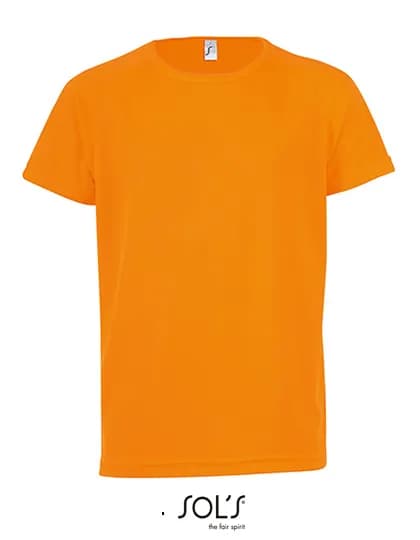 Kids´ Raglan Sleeved T-Shirt Sporty - Neon Orange