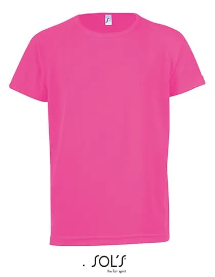 Kids´ Raglan Sleeved T-Shirt Sporty - Neon Pink