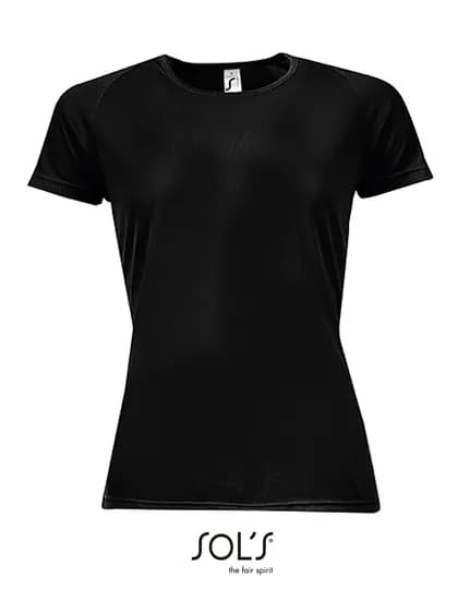 Women´s Raglan Sleeves T Sporty - Black
