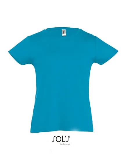 Kids´ T-Shirt Girlie Cherry - Aqua