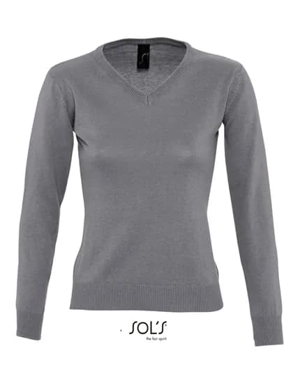 Women´s V-Neck Sweater Galaxy - Medium Grey (Solid)