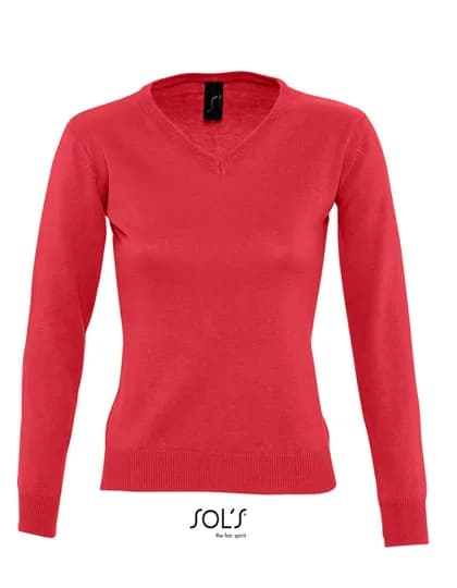 Women´s V-Neck Sweater Galaxy - Red