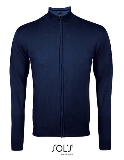Men´s Zipped Knitted Cardigan Gordon - Navy