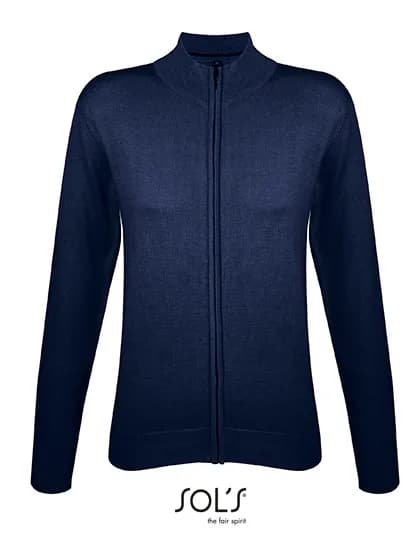 Women´s Zipped Knitted Cardigan Gordon - Navy