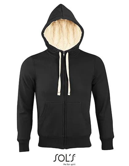 Unisex Zipped Jacket Sherpa - Black