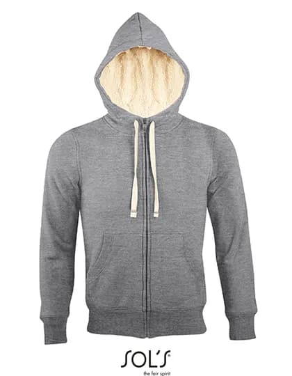 Unisex Zipped Jacket Sherpa - Grey Melange