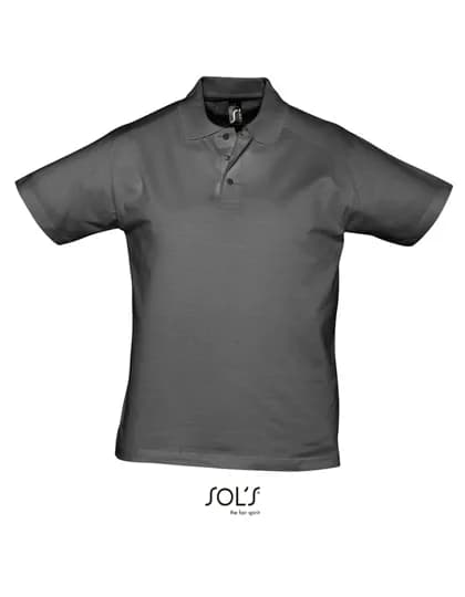 Men´s Jersey Polo Shirt Prescott - Dark Grey (Solid)