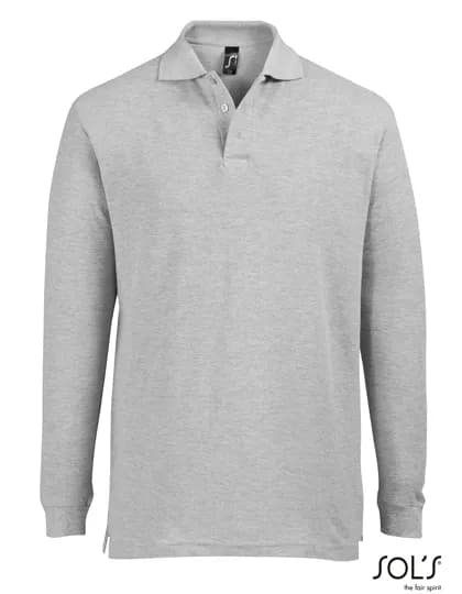 Long Sleeve Polo Star - Grey Melange