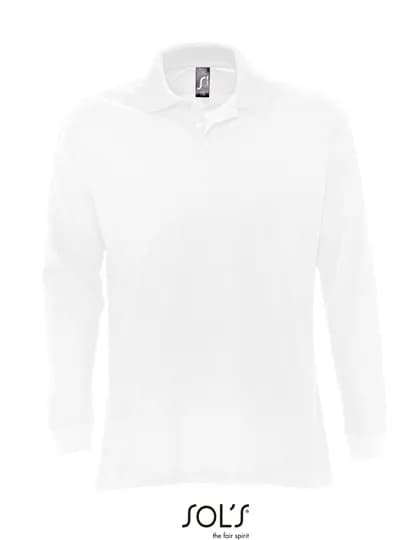 Long Sleeve Polo Star - White
