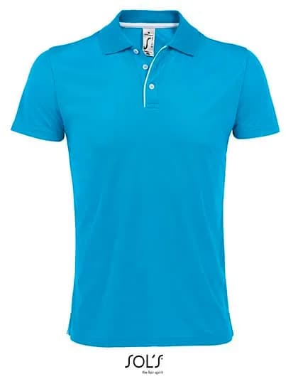 Men´s Sports Polo Shirt Performer - Aqua
