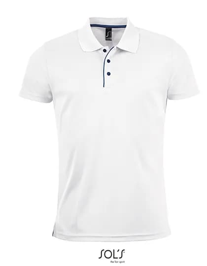Men´s Sports Polo Shirt Performer - White