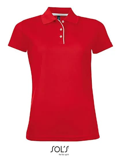 Women´s Sports Polo Shirt Performer - Red