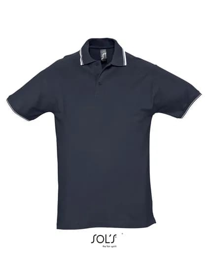 Contrast-Polo Practice - Navy/White