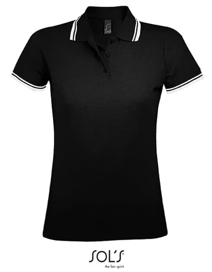 Women´s Polo Shirt Pasadena - Black/White