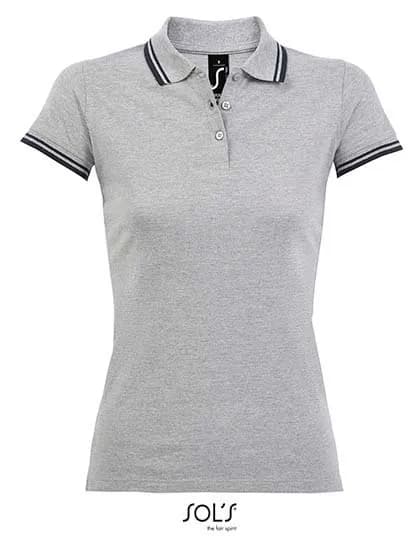 Women´s Polo Shirt Pasadena - Grey Melange/Navy