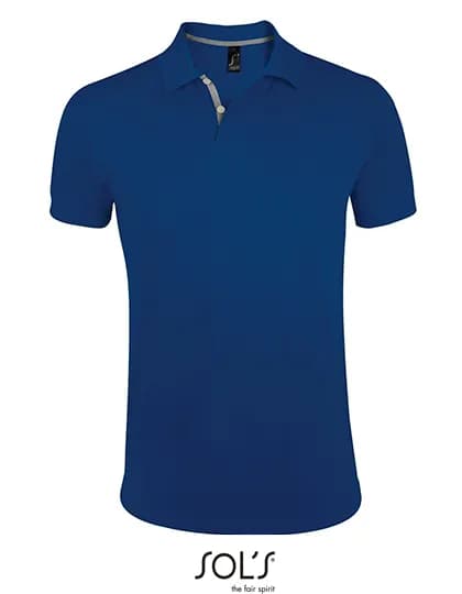 Men´s Polo Shirt Portland - Ultramarine/Grey (Solid)