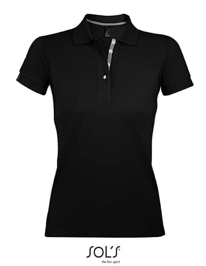 Women´s Polo Shirt Portland - Black/Grey (Solid)