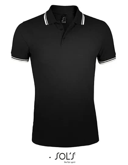 Men´s Polo Shirt Pasadena - Black/White
