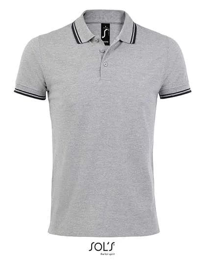 Men´s Polo Shirt Pasadena - Grey Melange/Navy
