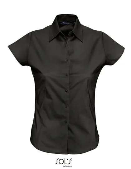 Women´s Stretch-Blouse Excess Short Sleeve - Black