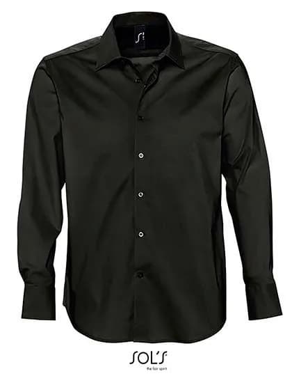 Men´s Stretch-Shirt Brighton Long Sleeve - Black