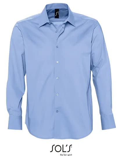 Men´s Stretch-Shirt Brighton Long Sleeve - Bright Sky