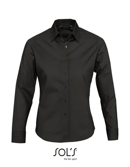 Women´s Long Sleeved Stretch Shirt Eden - Black