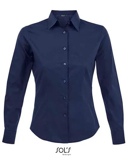 Women´s Long Sleeved Stretch Shirt Eden - Dark Blue