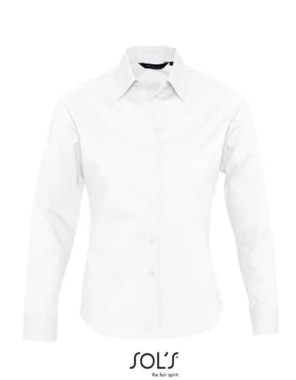 Women´s Long Sleeved Stretch Shirt Eden - White
