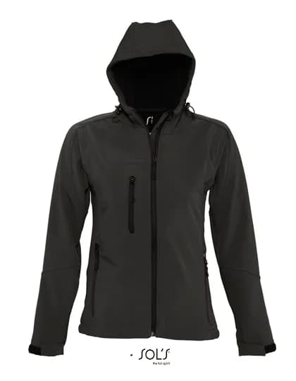 Women´s Hooded Softshell Jacket Replay - Black
