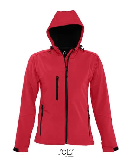 Women´s Hooded Softshell Jacket Replay - Pepper Red
