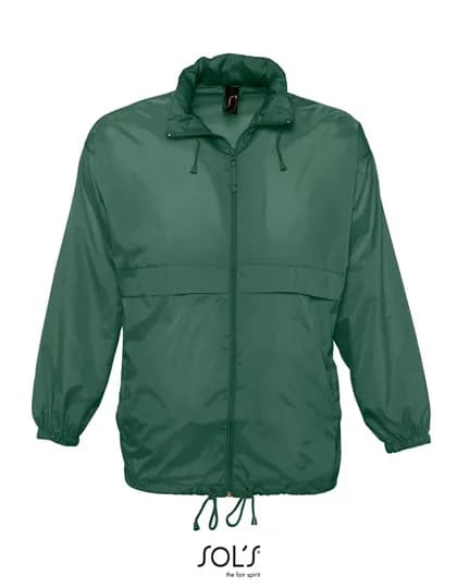 Unisex Windbreaker Surf Jacket - Forest Green