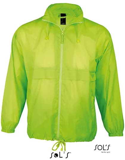 Unisex Windbreaker Surf Jacket - Neon Lime