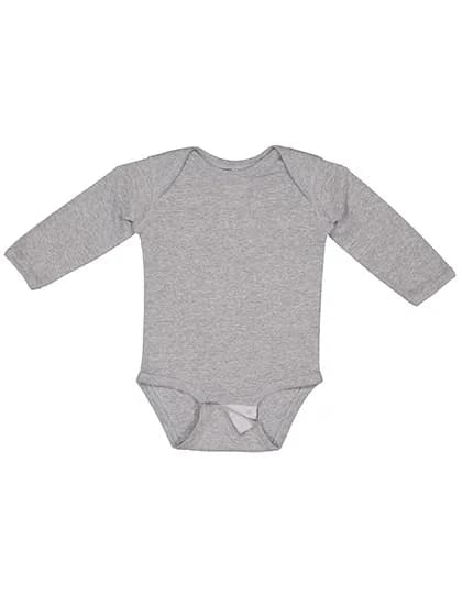 Infant Fine Jersey Long Sleeve Bodysuit - Heather Grey