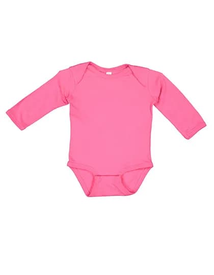 Infant Fine Jersey Long Sleeve Bodysuit - Hot Pink