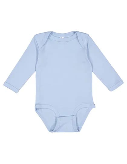 Infant Fine Jersey Long Sleeve Bodysuit - Light Blue