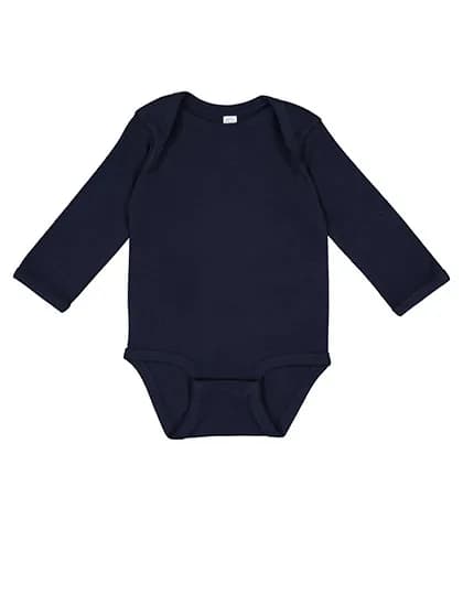 Infant Fine Jersey Long Sleeve Bodysuit - Navy