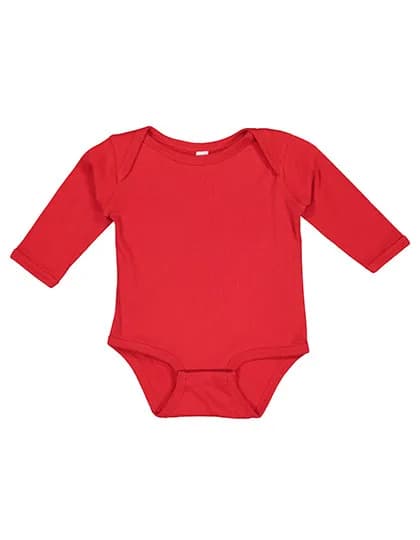 Infant Fine Jersey Long Sleeve Bodysuit - Red