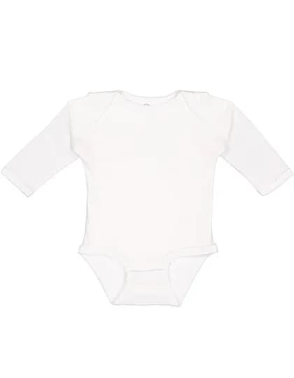 Infant Fine Jersey Long Sleeve Bodysuit - White