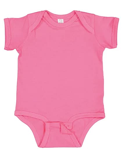 Infant Fine Jersey Short Sleeve Bodysuit - Hot Pink